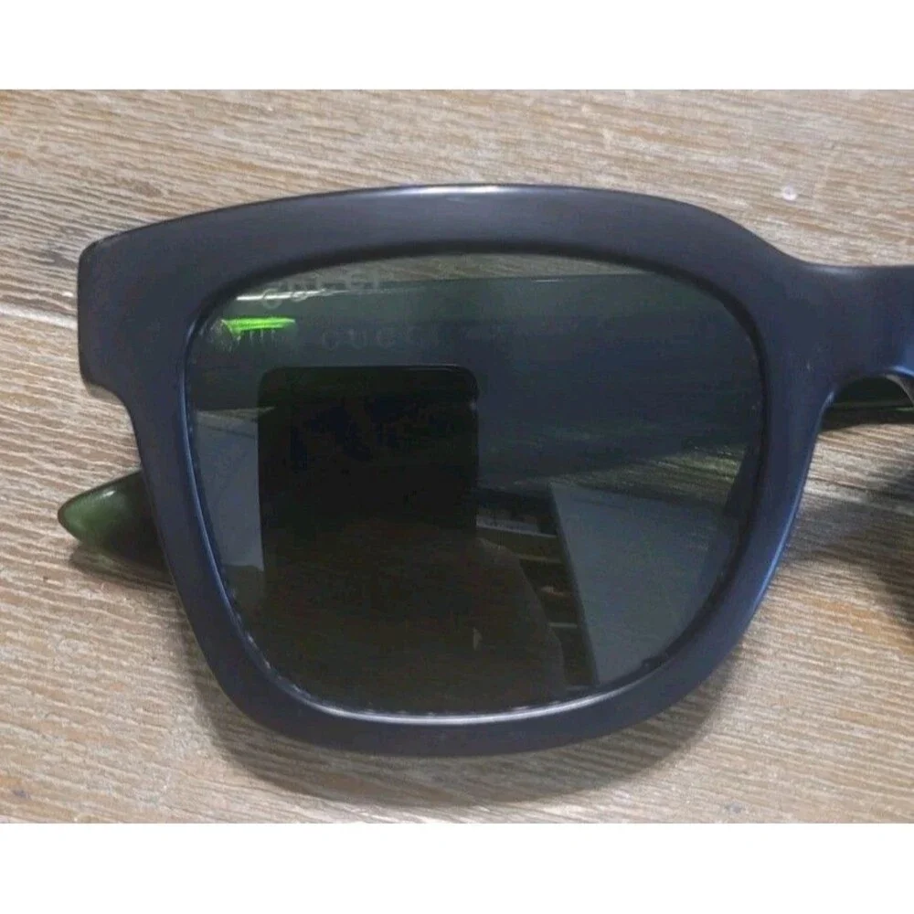 GUCCI GG 0001S 002 BLACK RED GREEN AUTHENTIC SUNGLASSES 52-21